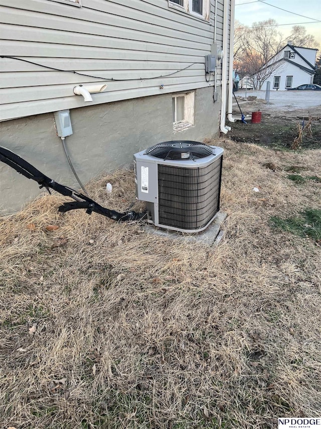 exterior details featuring central AC unit