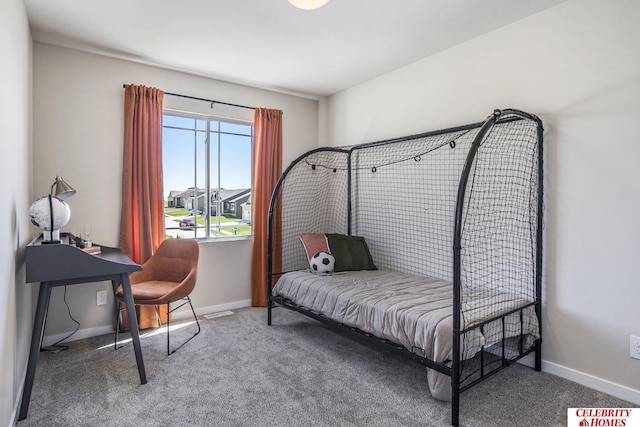 view of carpeted bedroom