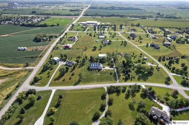 drone / aerial view with a rural view