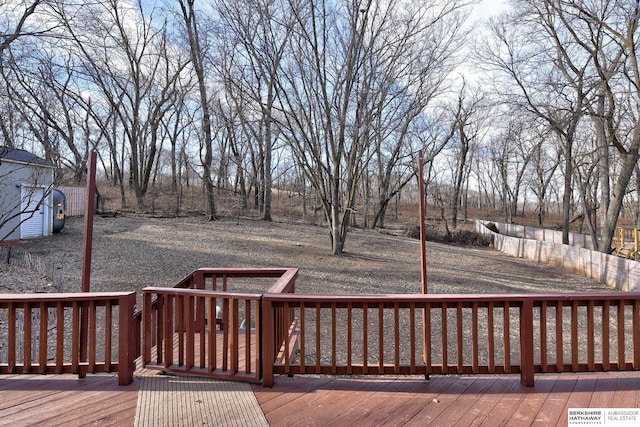 view of wooden terrace