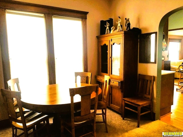 view of dining room