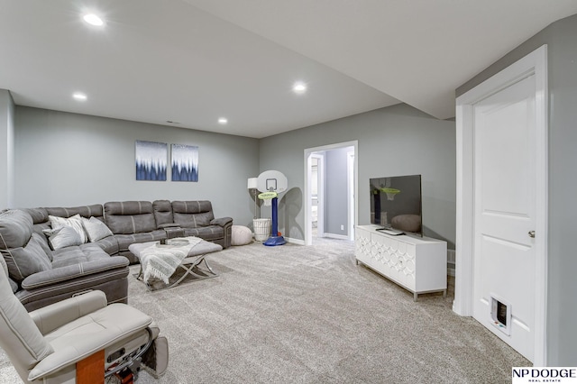 view of carpeted living room