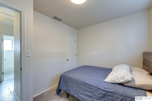 view of carpeted bedroom