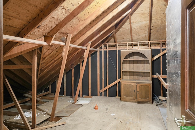 view of attic