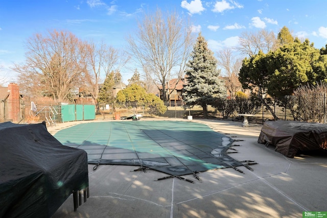 view of pool featuring a patio area