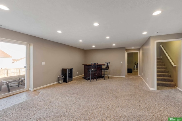 unfurnished office with light colored carpet