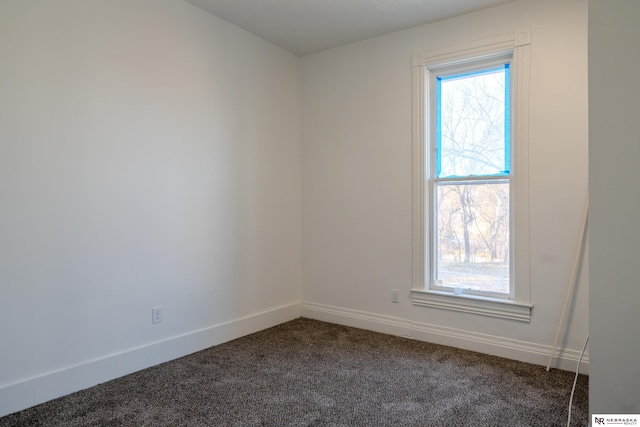 spare room featuring carpet flooring