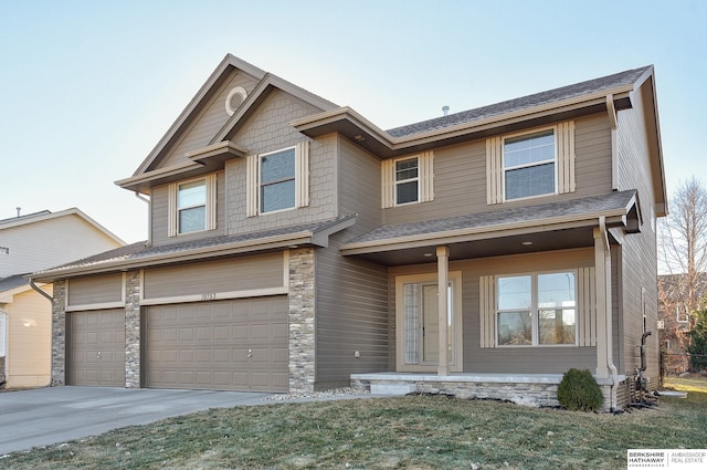 view of front of home featuring a garage