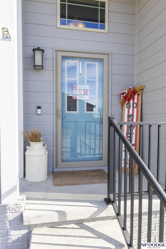 view of doorway to property