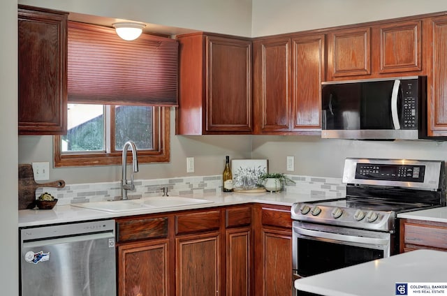 kitchen with stainless steel appliances and sink