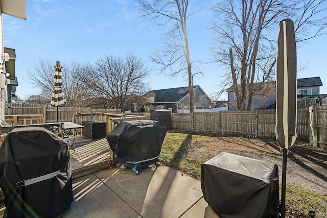 view of patio / terrace with area for grilling