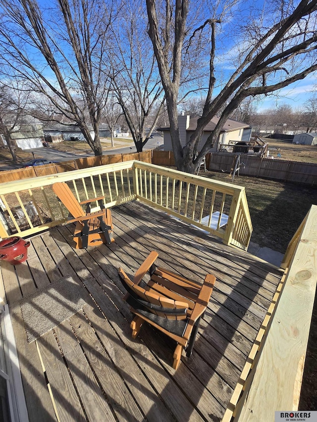 view of wooden deck