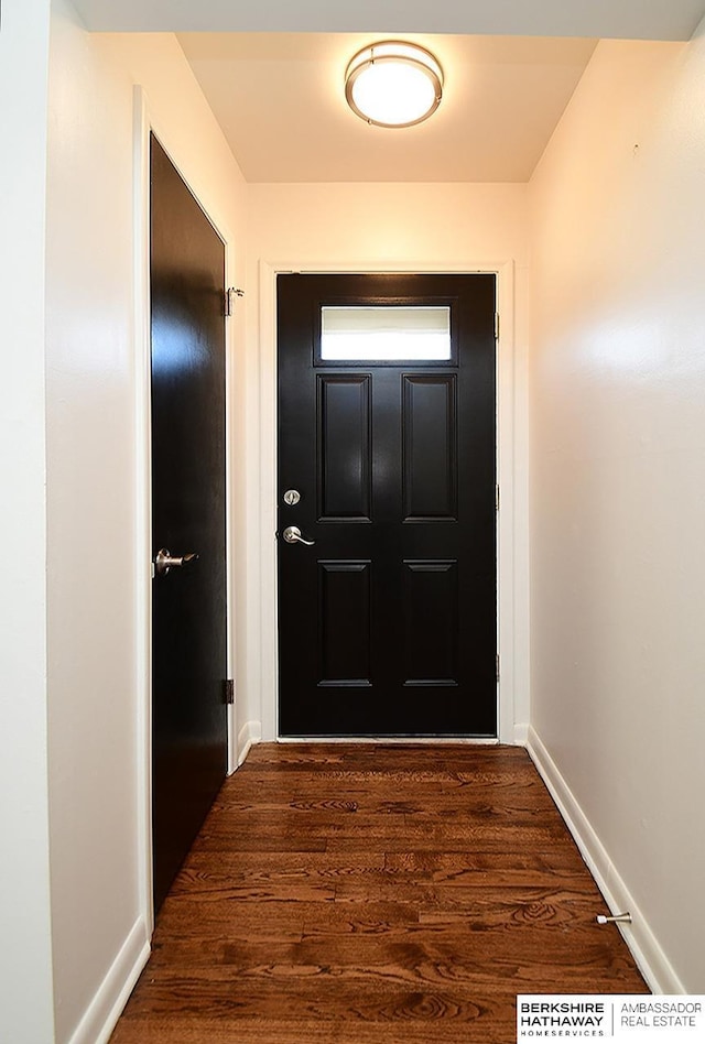 entryway featuring dark hardwood / wood-style floors