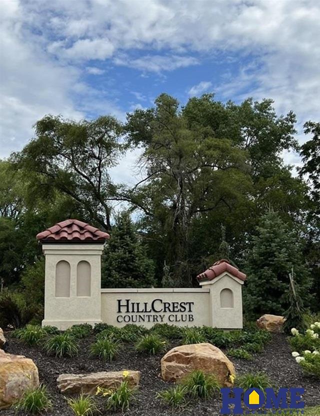 view of community sign