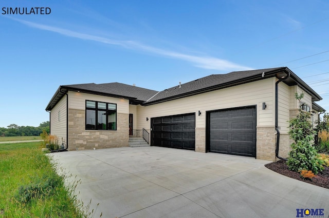 view of front of house featuring a garage