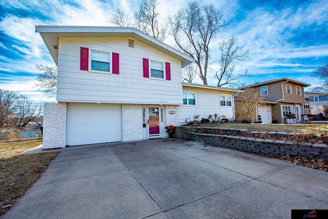 tri-level home with a garage