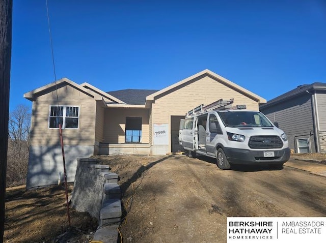 view of front of home featuring a garage