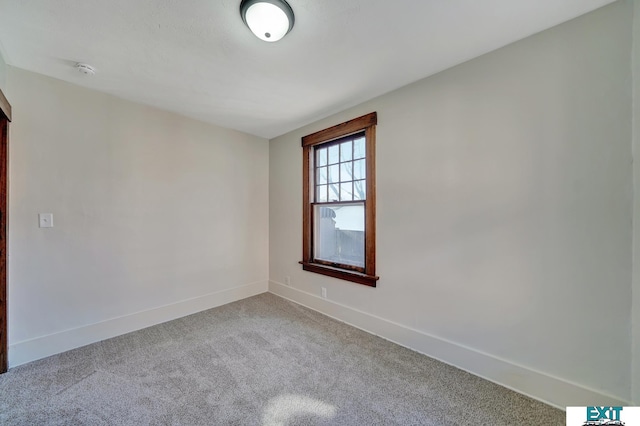 view of carpeted spare room