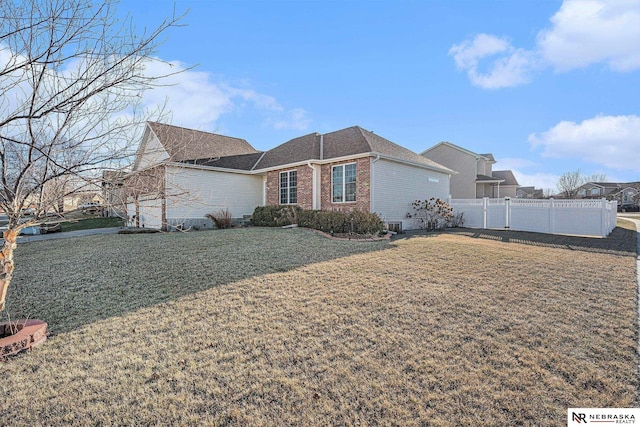 view of property exterior with a yard