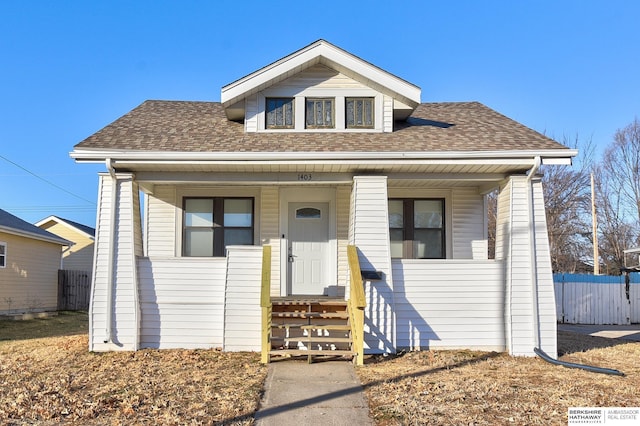 view of front facade with covered porch