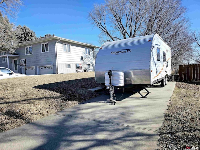 view of home's exterior featuring a garage