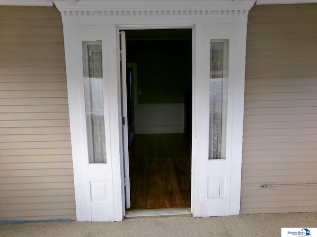 view of doorway to property