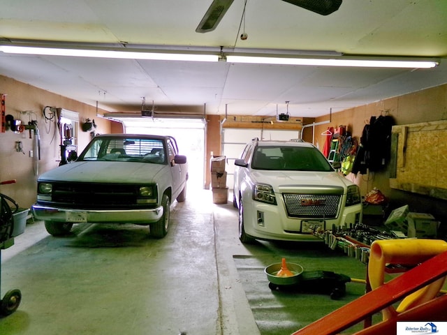 garage featuring a garage door opener