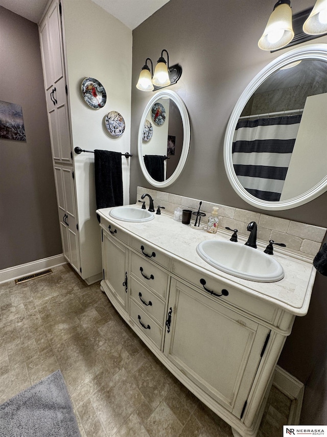 bathroom featuring vanity