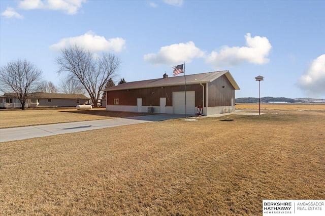 exterior space with a front yard