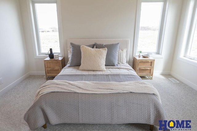 bedroom with carpet floors