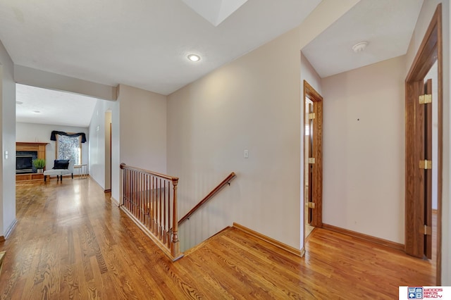 hallway featuring light hardwood / wood-style floors