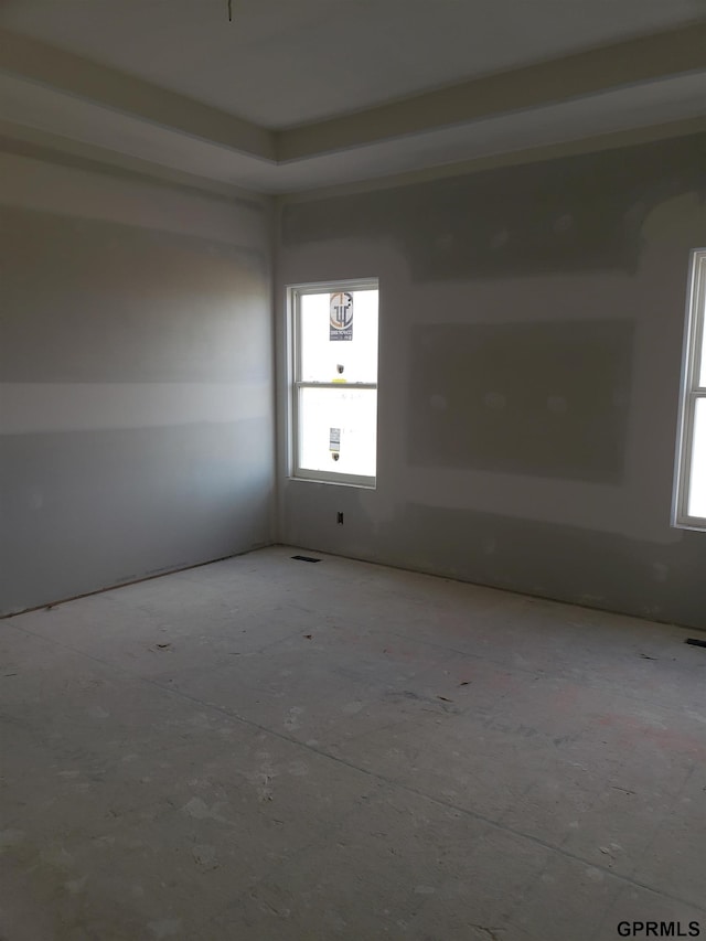 spare room featuring a wealth of natural light