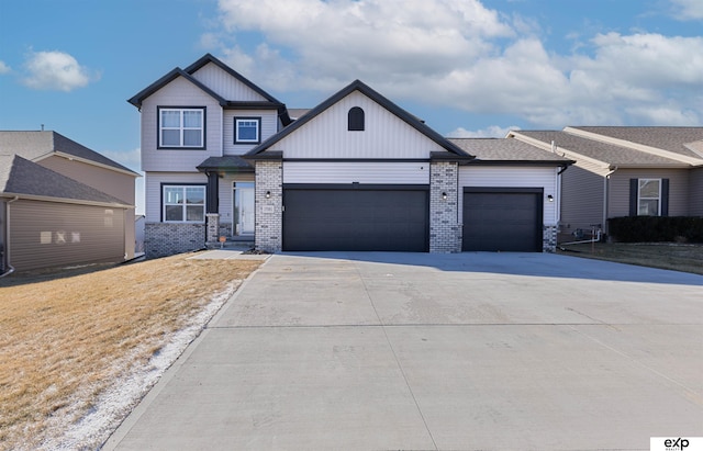 craftsman-style home with a garage