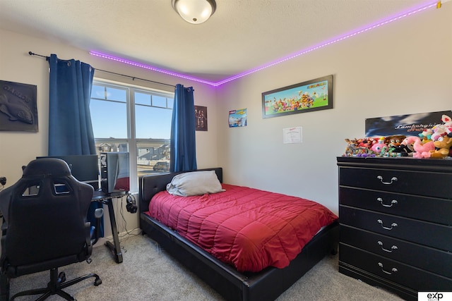 view of carpeted bedroom