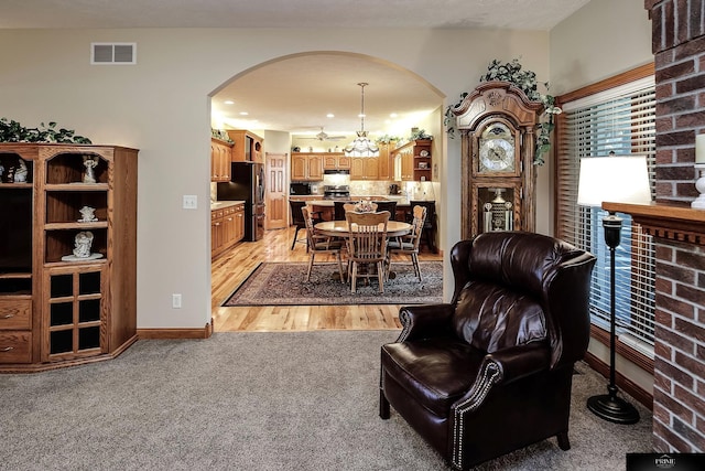 view of carpeted living room