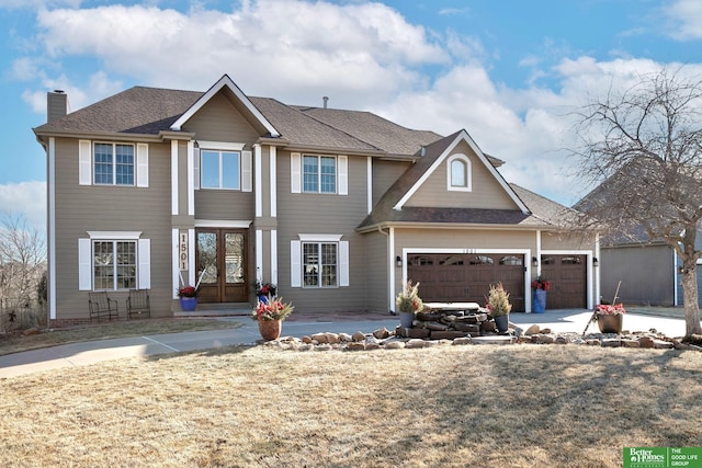 view of front of house featuring french doors