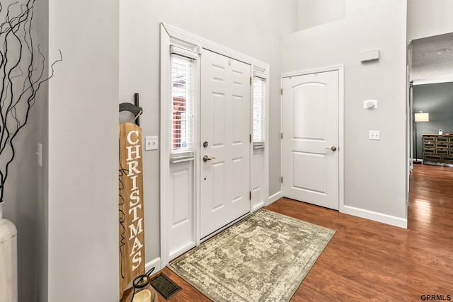 entryway featuring dark hardwood / wood-style flooring