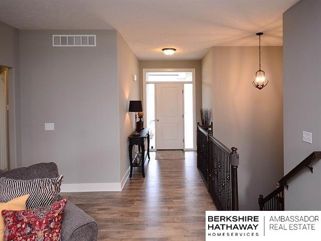 foyer with hardwood / wood-style flooring