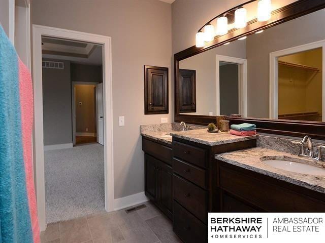 bathroom featuring vanity