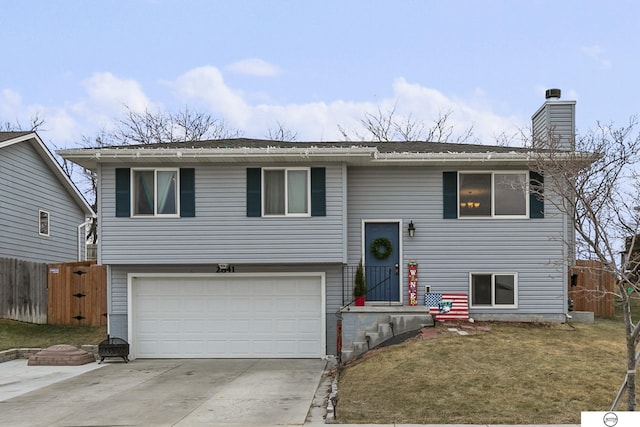 split foyer home with a garage