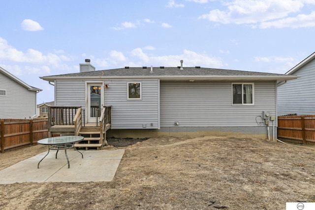 back of house featuring a patio