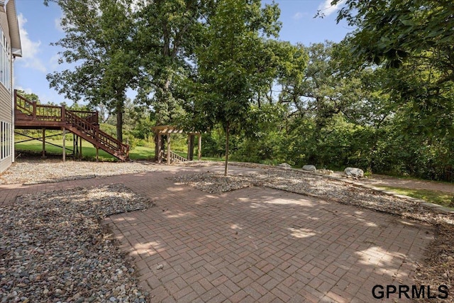 view of patio / terrace featuring a deck