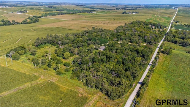 bird's eye view with a rural view