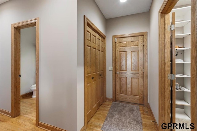 entryway featuring light wood-type flooring