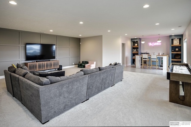 view of carpeted living room