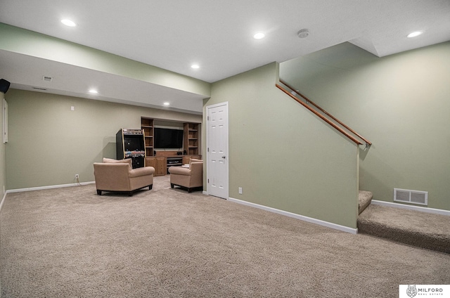 view of carpeted living room