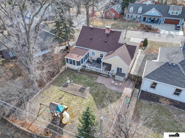 birds eye view of property