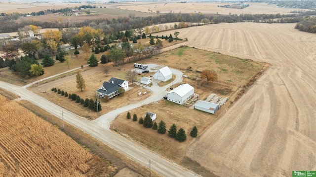 drone / aerial view featuring a rural view