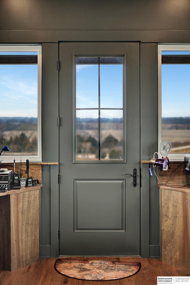 view of doorway to outside