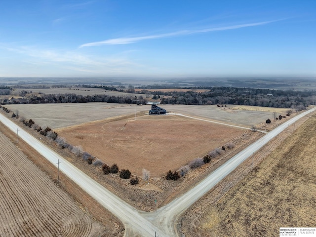 aerial view featuring a rural view